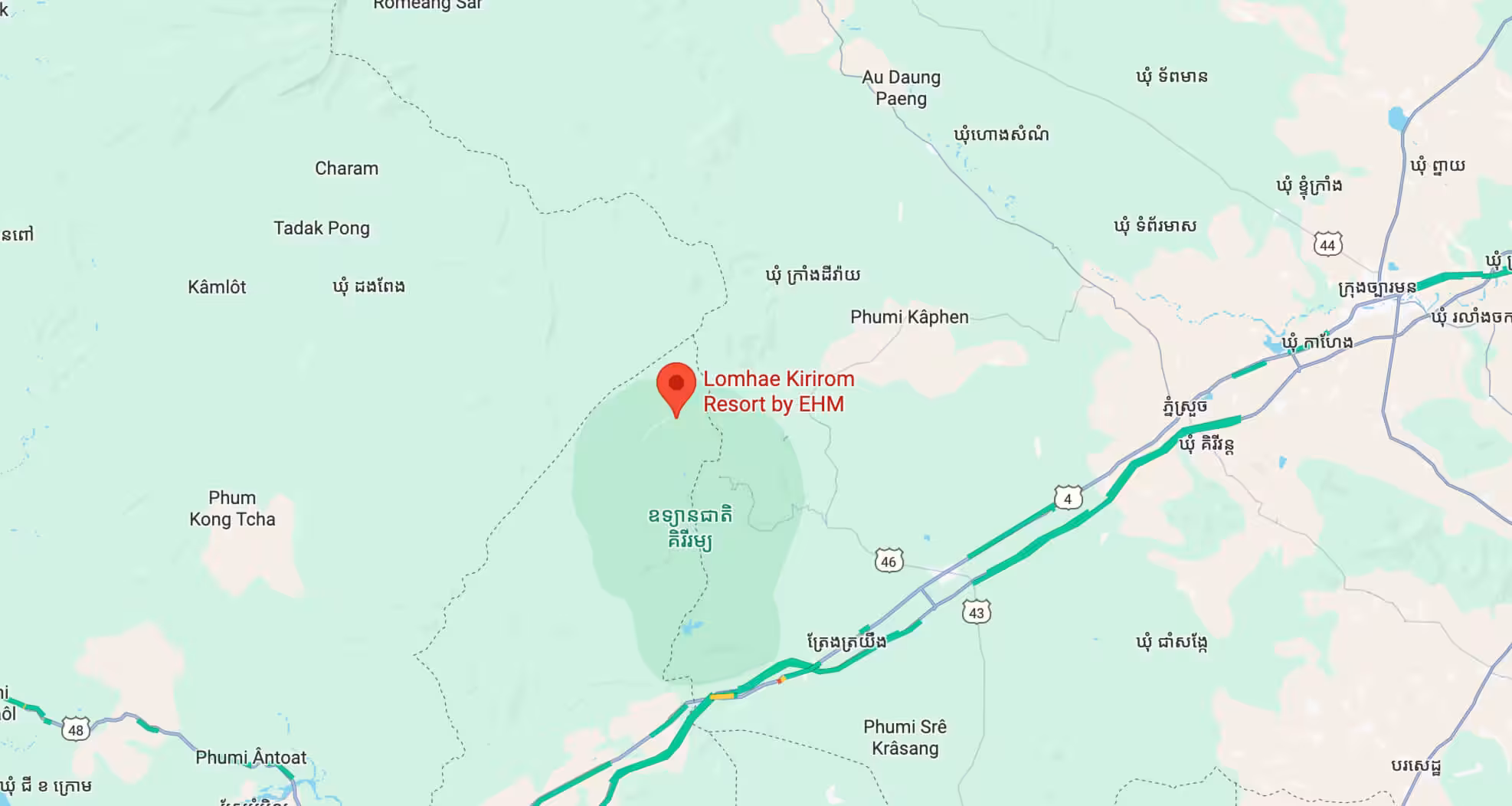 Lomhae Kirirom Resort maps cropped